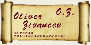 Oliver Živančev vizit kartica